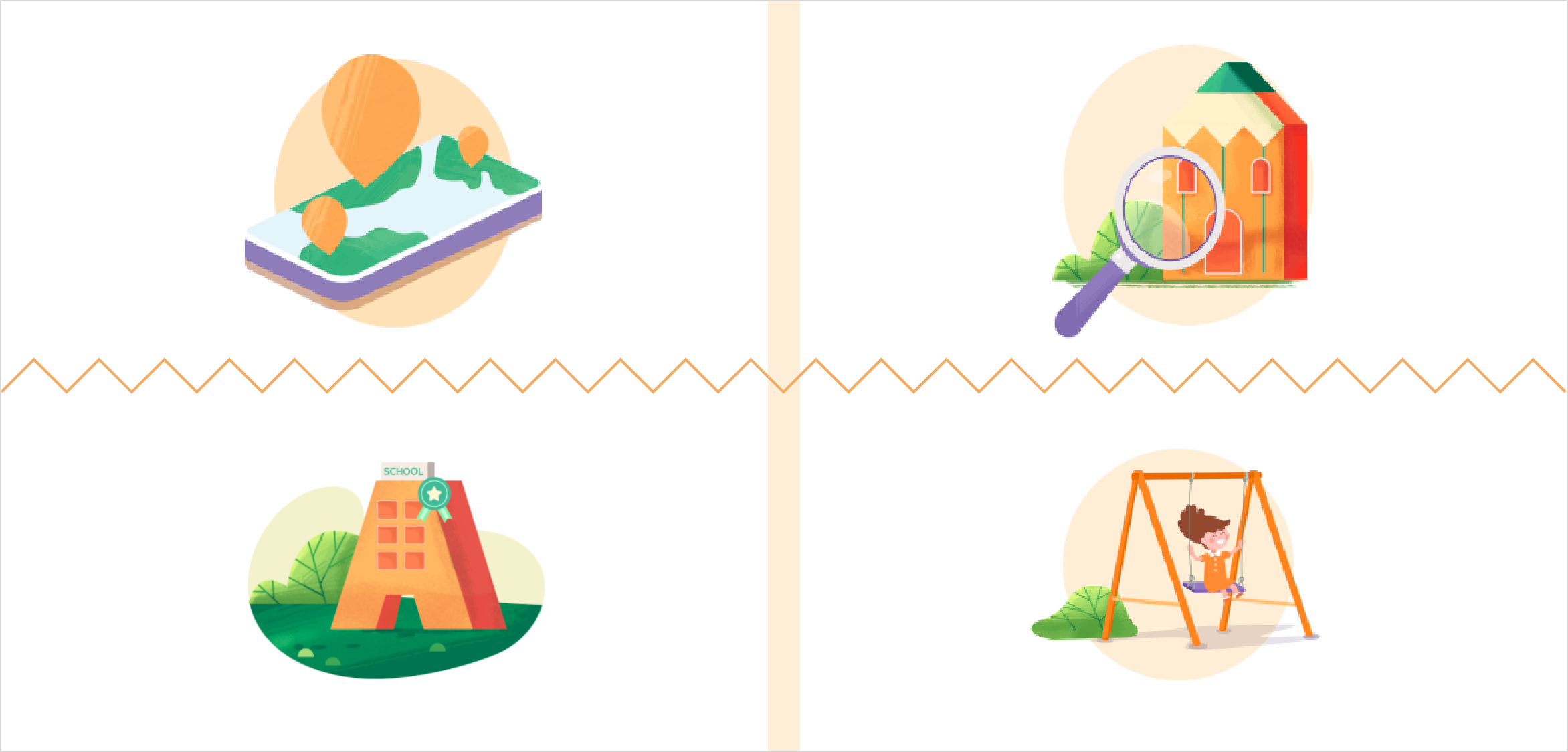 Illustrations and Icons of Daycare Discovery Platform