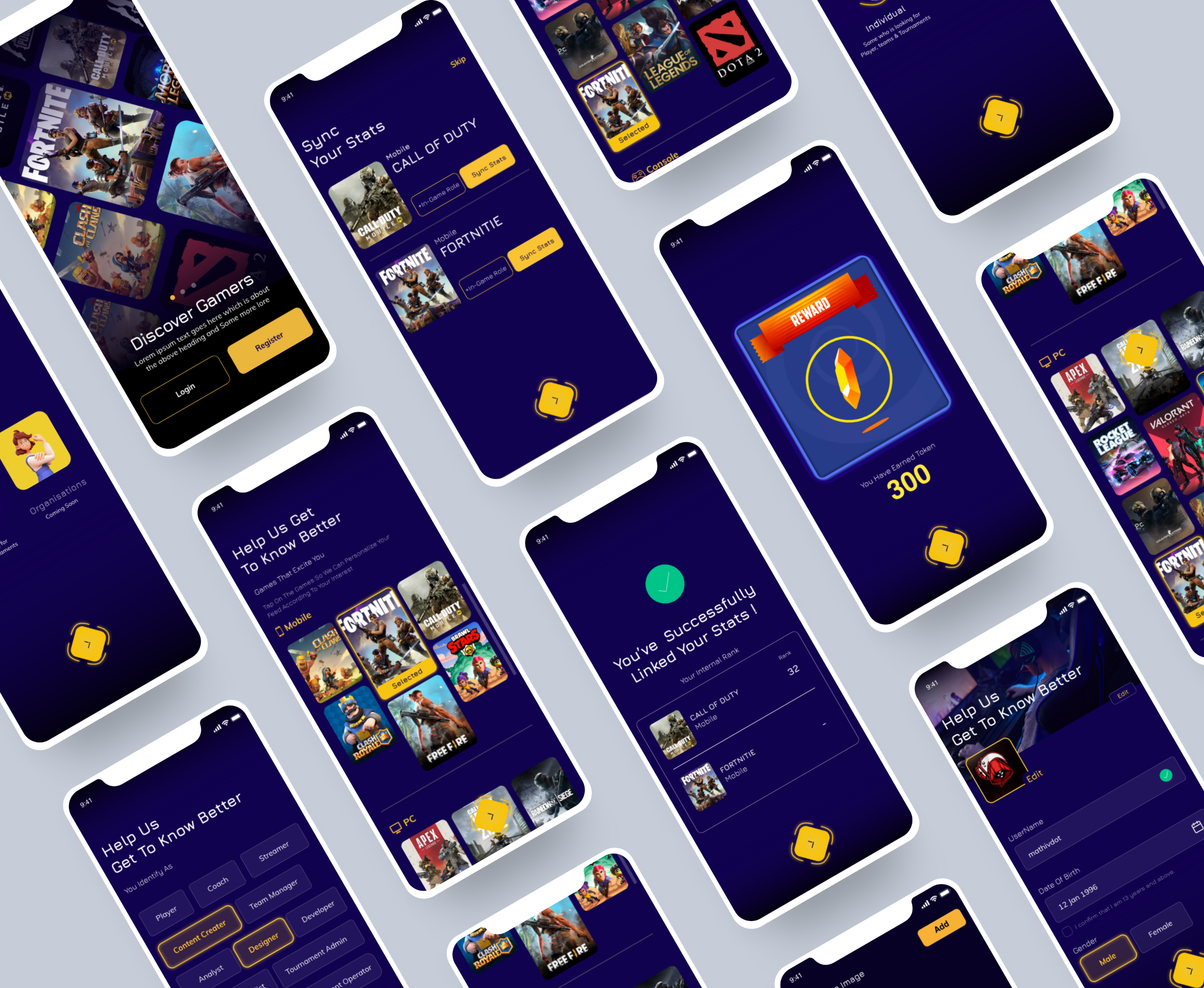 Qlan Esports Social Network Application UI/UX Design