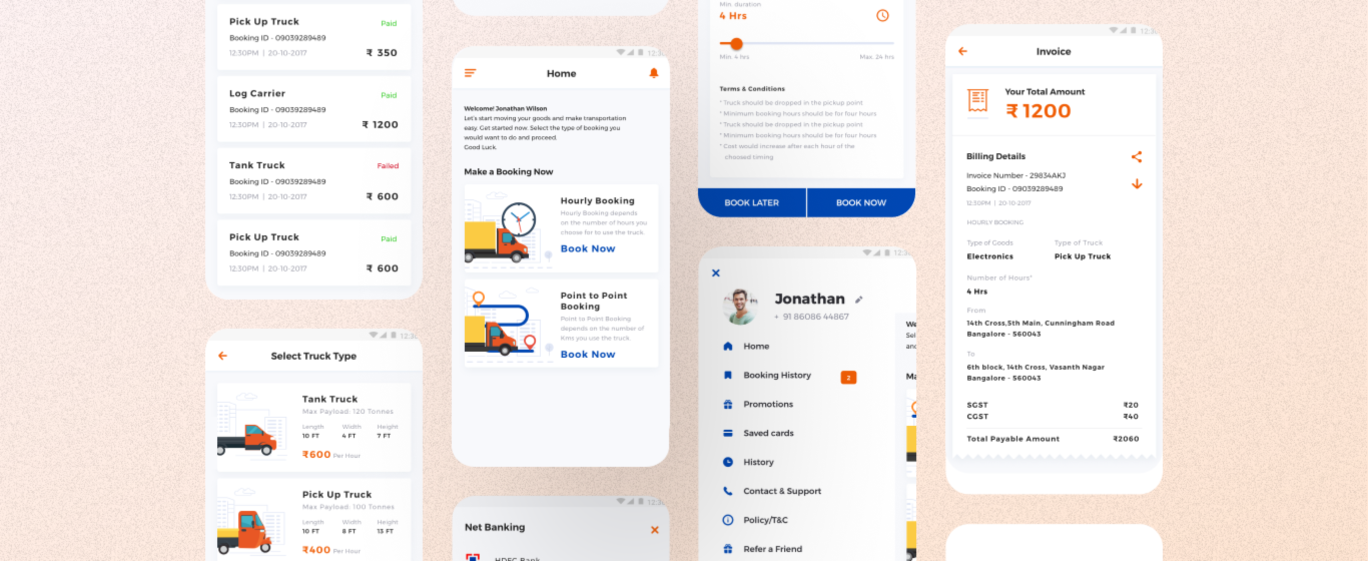 Smartshift Mobility and Travel Application UI/UX Design